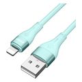 bwoo cable x280l minimalist silicone 3a usb a to lightning green extra photo 2