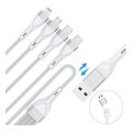 4smarts usb type c type a multi charging cable 4 in 2 12m white extra photo 2