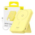 baseus powerbank 5000mah magpro magnetic bracket wireless charging 20w lemon yellow extra photo 6