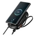 baseus powerbank qpow 20000mah 20w lightning cable type c usb ports black extra photo 1