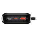baseus powerbank qpow 20000mah 20w lightning cable type c usb ports black extra photo 4