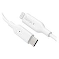 hama charging cable usb c lightning 1 m white extra photo 1