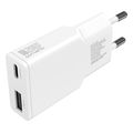 4smarts wall charger pd plug duos slim 20w gan type c usb a white extra photo 1