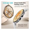 colmi smartwatch v89 143 amoled gold silicone strap extra photo 1