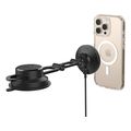 spigen onetap pro 4 magsafe car mount charger black for wireless dashboard windshield extra photo 3