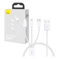 baseus superior series usb a to lightning microusb usb c cable 20w 2a 05m white extra photo 2 baseus superior series usb a to lightning microusb usb c cable 20w 2a 05m white extra photo 2