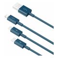 baseus superior series usb a to lightning microusb usb c cable 20w 2a 15m blue camltys 03 extra photo 1