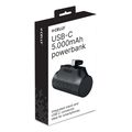 celly power bank compact usb c 5000mah black extra photo 1