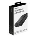 celly power bank pd 20w 2 usb c and 1 usb a 20000mah up black extra photo 1