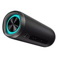 qcy sp7 black portable bluetooth speaker w stereo sound 40w mic for calls rgb light show extra photo 2