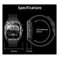 lamtech sport watch bt51 health sensor sport tracking square tft 202 display black lam113485 extra photo 3
