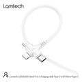 lamtech 3 in 1 charging type c cable to type c lightning micro usb 1m white lam113119 extra photo 4