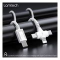 lamtech 3 in 1 charging type c cable to type c lightning micro usb 1m white lam113119 extra photo 5