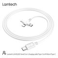 lamtech 3 in 1 charging type c cable to type c lightning micro usb 1m white lam113119 extra photo 6