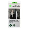 lamtech lightning to usb high quality unbreakable cable silver 2m lam450282 extra photo 2