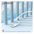 lamtech charging datacable lightning 2m white lam441013 extra photo 2
