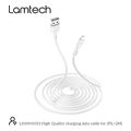 lamtech charging datacable lightning 2m white lam441013 extra photo 6