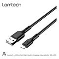 lamtech charging datacable lightning 2m black lam444526 extra photo 1