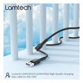 lamtech charging datacable lightning 2m black lam444526 extra photo 3