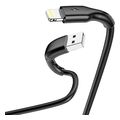 lamtech charging datacable lightning 1m black lam444519 extra photo 1
