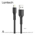 lamtech charging datacable lightning 1m black lam444519 extra photo 3