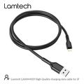 lamtech charging datacable lightning 1m black lam444519 extra photo 5
