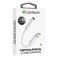 lamtech lightning adapter cable audio jack 35mm white lam063005 extra photo 1