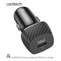 lamtech premium fast in car charger type c pd30w black lam112792 extra photo 6