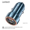 lamtech metal car charger qc30 pd20w saphire blue lam112679 extra photo 3