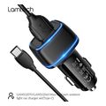 lamtech 2xusb 24a car charger with type c cable 1m black lam112563 extra photo 4