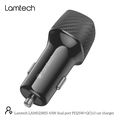 lamtech dual port car fast charger type c pd 25w usb 18w black lam023855 extra photo 2