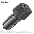 lamtech dual port car fast charger type c pd 25w usb 18w black lam023855 extra photo 6