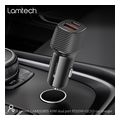 lamtech dual port car fast charger type c pd 25w usb 18w black lam023855 extra photo 7