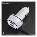 lamtech 2xusb 24a car charger for mobile phones white lam081734 extra photo 3