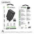 lamtech fast charger type c pd25w black lam112723 extra photo 3