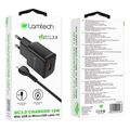 lamtech quick charger usb30 18w with micro usb cable 1m black lam021967 extra photo 1