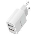 lamtech travel wall charger 21a with 2xusb white lam020694 extra photo 1