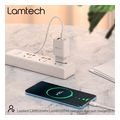 lamtech travel wall charger 21a with 2xusb white lam020694 extra photo 3
