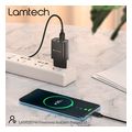 lamtech travel wall charger 21a with 2xusb black lam020748 extra photo 2
