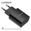 lamtech travel wall charger 21a with 2xusb black lam020748 extra photo 4
