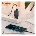 lamtech travel wall charger 21a with 2xusb black lam020748 extra photo 5