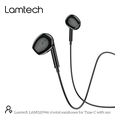 lamtech type c mobile earphones with microphone black lam020946 extra photo 2
