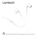 lamtech type c mobile earphones with microphone white lam020939 extra photo 2