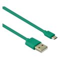lamtech datacable micro usb 1m green lam445189 extra photo 1