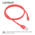 lamtech datacable micro usb 1m red lam445165 extra photo 1