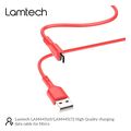 lamtech datacable micro usb 1m red lam445165 extra photo 4