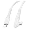 lamtech type c to type c 60w angled data charge cable 1m white lam114307 extra photo 1