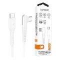 lamtech type c to type c 60w angled data charge cable 1m white lam114307 extra photo 3