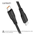 lamtech charge and data cable type c to type c 60w 1m black lam114406 extra photo 3