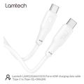 lamtech charge and data cable type c to type c 60w 1m white lam113126 extra photo 3